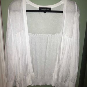 LB VGUC white cardigan sz 26/28